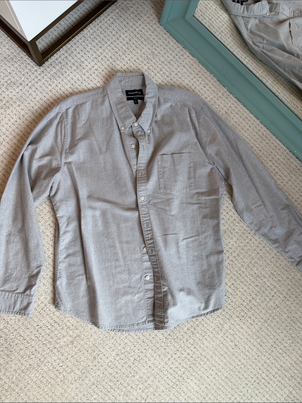 Bonobos Light Gray Button-Down Casual Shirt